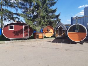 Выставочная площадка бань бочек в Мытищинском районе