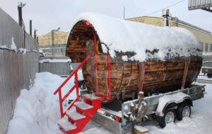 Мобильная баня на прицепе